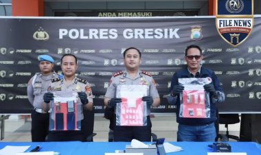 Polres Gresik Satresnarkoba Bongkar Peredaran Narkoba Sistem Ranjau, Dua Kurir  dan Sabu Berat 38.066 Gram Diamankan