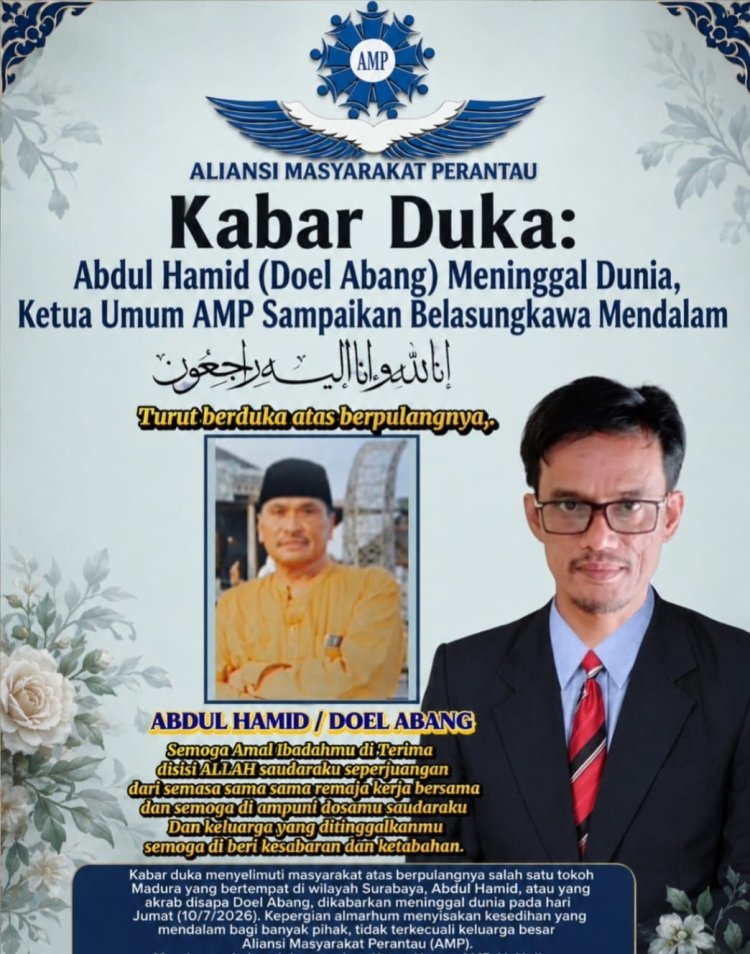 Kabar Duka, Tokoh Madura di Surabaya Abdul Hamid alias Doel Abang Tutup Usia, Ketum AMP Sampaikan Belasungkawa