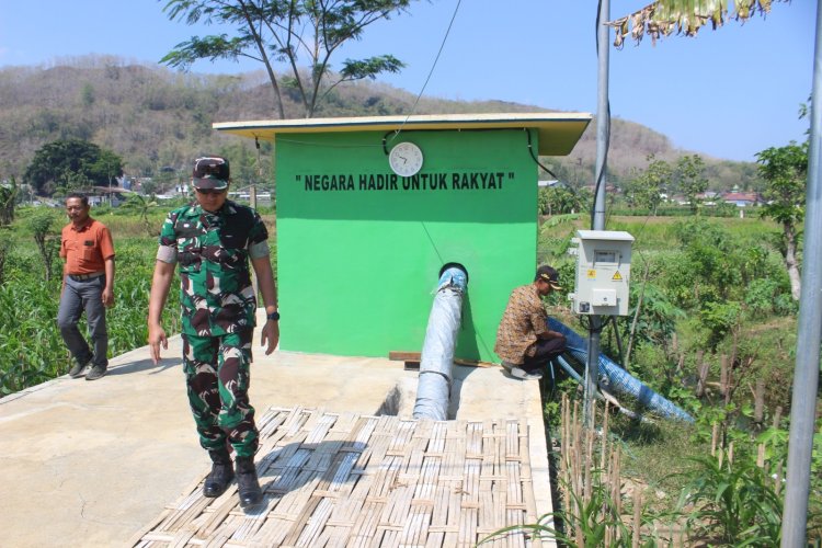 Pastikan Irigasi Optimal, Dandim Tulungagung Tinjau Irpom Bantuan Sterad di Desa Tamban