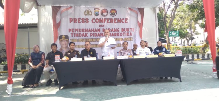 Polrestabes Surabaya Musnahkan Barang Bukti Narkotika, Wujud Komitmen Perangi Peredaran Gelap Narkotika