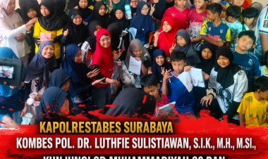 Kapolrestabes Surabaya Kombes Pol. Dr. Luthfie Sulistiawan, S.I.K., M.H., M.Si., Kunjungi SD Muhammadiyah 20 dan Beri Motivasi dan Hangatkan Suasana Belajar