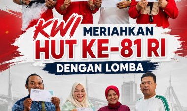 Sambut HUT RI-81: 12 Media Gelar Lomba Domino dan Masukan Paku Dalam Botol di Kantor KWI