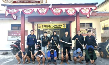 Polsek Tompaso Res Minahasa, Sikat Tuntas Pelaku Teror Senjata Tajam Depan SLA