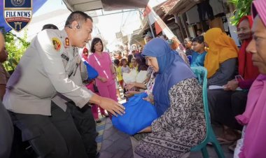 Polrestabes Surabaya Lewat Program "Luthfie.Daily Berbagi" Salurkan Paket Sembako