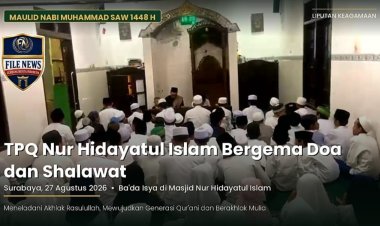 Maulid Nabi Muhammad SAW 1448 H: TPQ Nur Hidayatul Islam Bergema Doa dan Shalawat