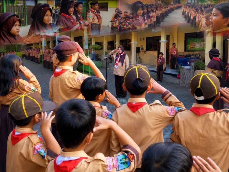 Menjaga Nilai Dasa Dharma di Tengah Gelombang Zaman: Khidmat Peringatan Hari Pramuka ke-65 di SDN Pepelegi 1 Waru