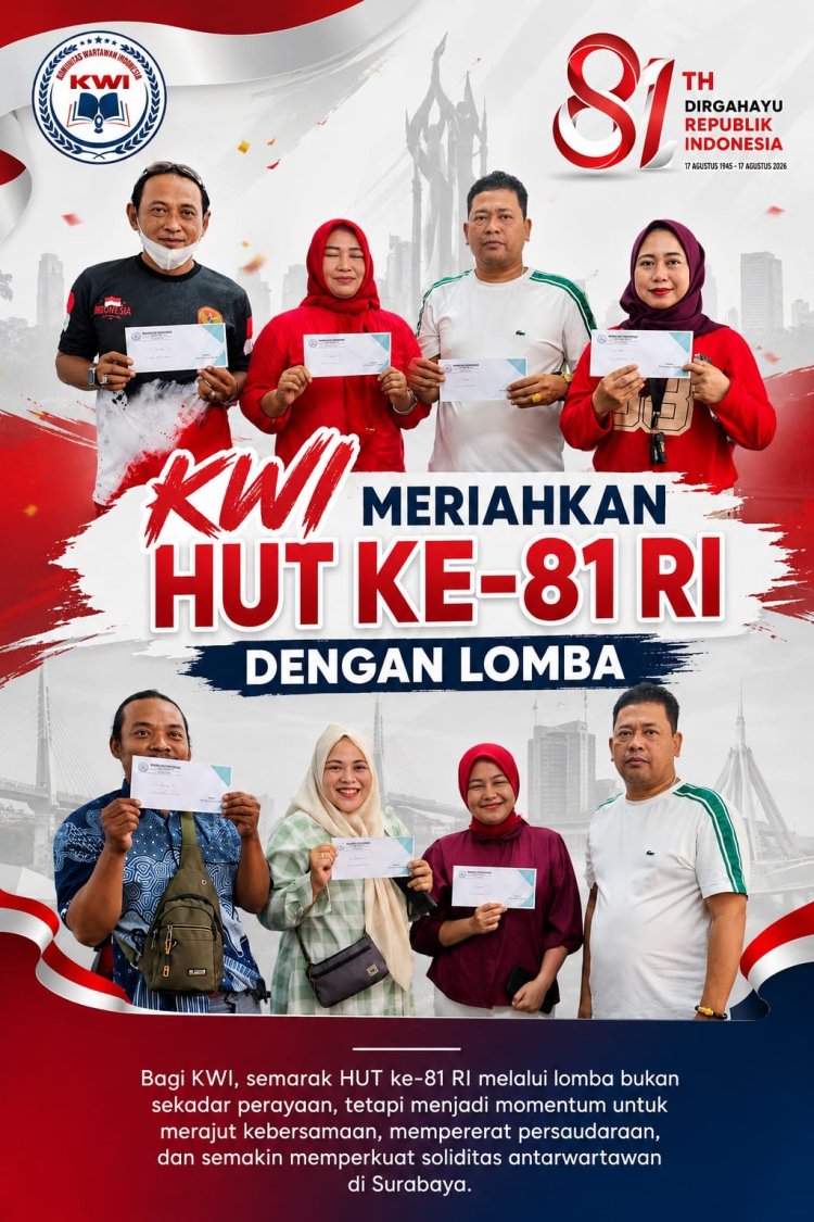 Sambut HUT RI-81: 12 Media Gelar Lomba Domino dan Masukan Paku Dalam Botol di Kantor KWI