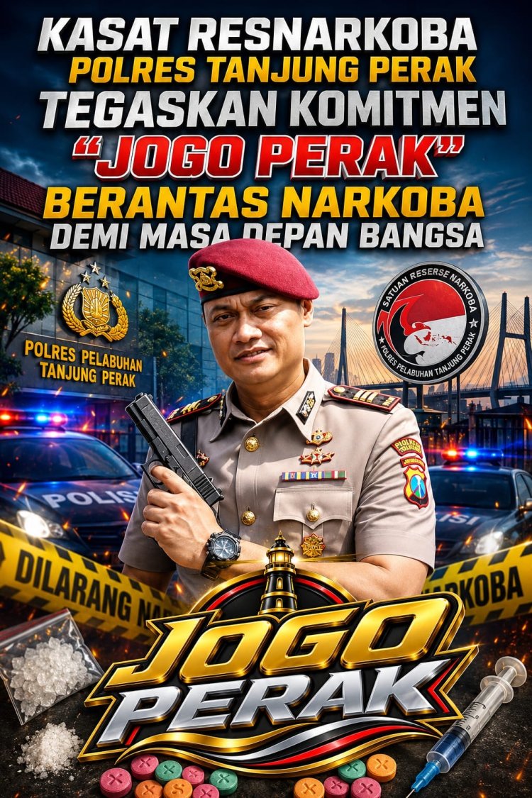 Kasat Resnarkoba Polres Pelabuhan Tanjung Perak Surabaya, AKP Adik Agus Putrawan, S.H., M.H., BERANTAS NARKOBA DEMI MASA DEPAN BANGSA