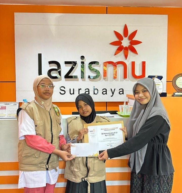 Aksi Kepedulian Anak SD Muhammadiyah 13 Surabaya: Keliling Kelas Kumpulkan Donasi untuk Korban Gempa NTT dan Kalimantan