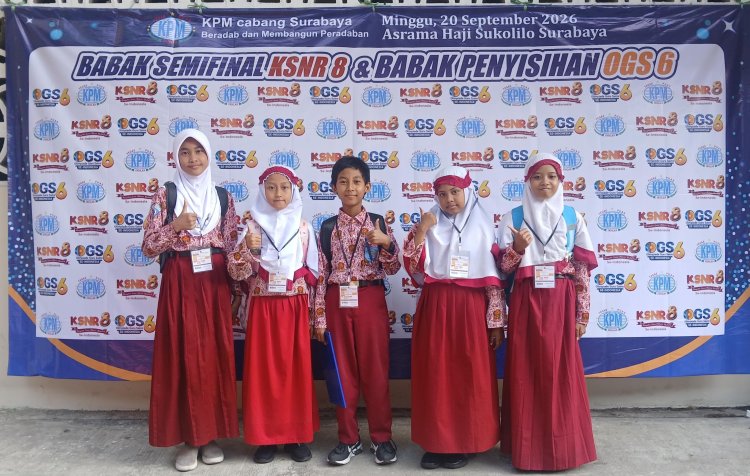 Siswa SD Muhammadiyah 13 Surabaya Tembus Babak Semifinal KSNR 8 di Asrama Haji Sukolilo