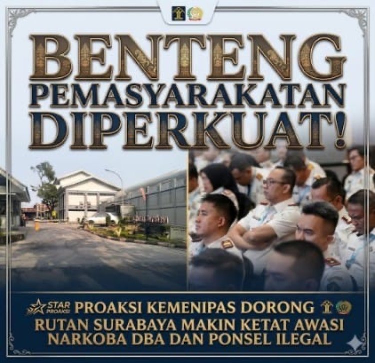 BENTENG PEMASYARAKATAN DIPERKUAT! STAR PROAKSI KEMENIMIPAS DORONG RUTAN SURABAYA MAKIN KETAT AWASI NARKOBA DAN PONSEL ILEGAL