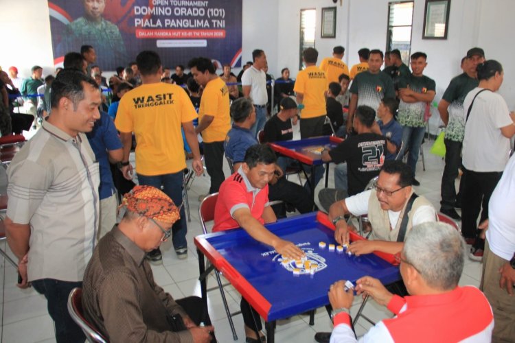 64 Tim Adu Taktik di Turnamen Domino Piala Panglima TNI di Trenggalek