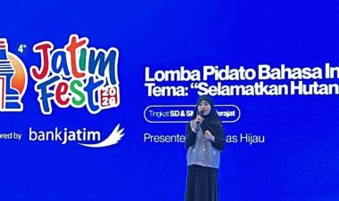 Siswi SD Muhammadiyah 13 Surabaya Raih Juara 3 Pidato Bahasa Inggris di Jatim Fest 2026