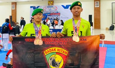 Borong 5 Medali di Kejuaraan Karate Jatim Open Kadispora II 2026, Danrem Erwin Apresiasi Prestasi