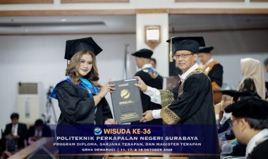 Wisuda ke-36 Politeknik Perkapalan Negeri Surabaya, Balvana Cathlinia Irianti Resmi Menyandang Gelar di Bidang Manajemen Bisnis