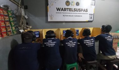 Fasilitas Wartelsuspas Rutan Kelas I Surabaya Diharapkan Menjaga Kondisi Psikologis Warga Binaan