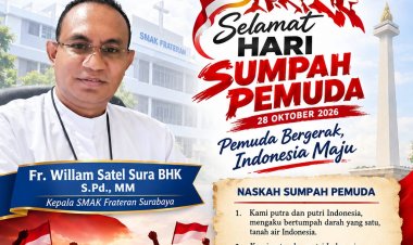 Kepala SMAK Frateran Surabaya Fr. William Satel Sura BHK Ajak Generasi Muda Kobarkan Semangat Sumpah Pemuda 2026