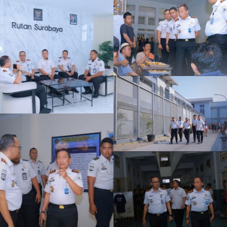 Sidak Rutan Kelas 1 Surabaya, Kakanwil Ditjenpas Jatim Tegaskan: Tak Boleh Ada Perlakuan Khusus di Luar Aturan