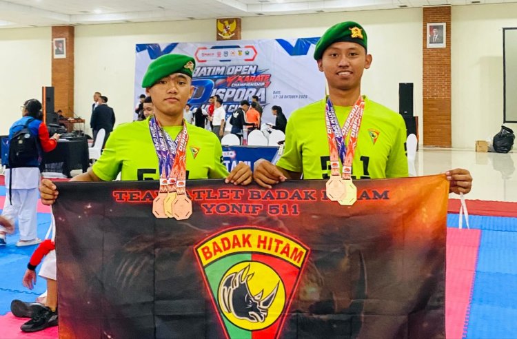 Borong 5 Medali di Kejuaraan Karate Jatim Open Kadispora II 2026, Danrem Erwin Apresiasi Prestasi