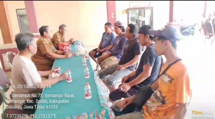 Kades Semampir Lukman Mualim Gelar Briefing, Siapkan Normalisasi Saluran Air hingga Perbatasan Desa Pabean