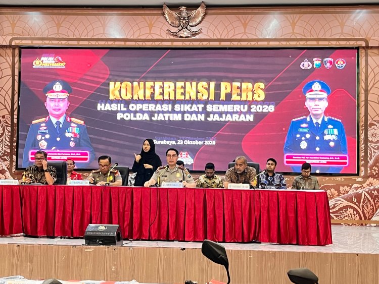 Operasi Sikat Semeru 2026, Polda Jatim Ungkap 1.345 Kasus dan Amankan 1.212 Tersangka!