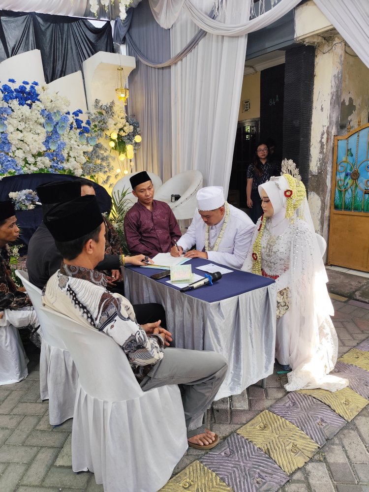 Resepsi Pernikahan Dion M. Iqbal dan Anggi Prastikasari di Surabaya Berlangsung Meriah, Doa Sakinah Mawaddah Warahmah Mengalir